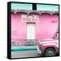 ¡Viva Mexico! Square Collection - "5 de febrero" Pink Wall-Philippe Hugonnard-Framed Stretched Canvas