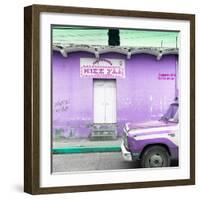 ¡Viva Mexico! Square Collection - "5 de febrero" Purple Wall-Philippe Hugonnard-Framed Photographic Print