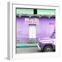 ¡Viva Mexico! Square Collection - "5 de febrero" Purple Wall-Philippe Hugonnard-Framed Photographic Print