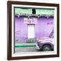 ¡Viva Mexico! Square Collection - "5 de febrero" Purple Wall-Philippe Hugonnard-Framed Photographic Print