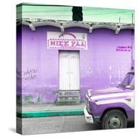 ¡Viva Mexico! Square Collection - "5 de febrero" Purple Wall-Philippe Hugonnard-Stretched Canvas