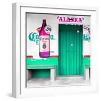 ¡Viva Mexico! Square Collection - "ALASKA" Coral Green Bar-Philippe Hugonnard-Framed Photographic Print