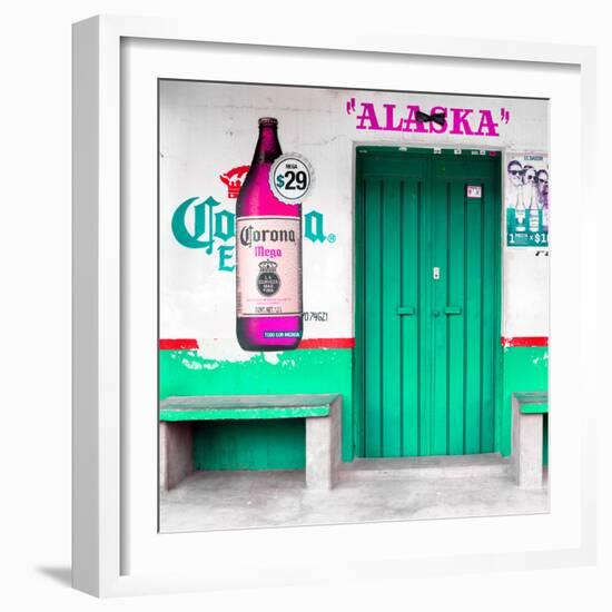 ¡Viva Mexico! Square Collection - "ALASKA" Coral Green Bar-Philippe Hugonnard-Framed Photographic Print