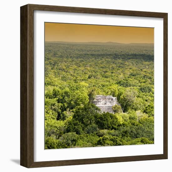 ¡Viva Mexico! Square Collection - Ancient Maya City within the Jungle - Calakmul VI-Philippe Hugonnard-Framed Photographic Print