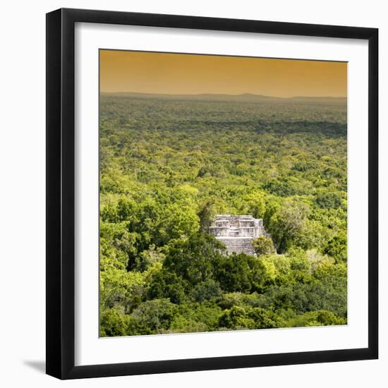 ¡Viva Mexico! Square Collection - Ancient Maya City within the Jungle - Calakmul VI-Philippe Hugonnard-Framed Photographic Print