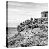 ¡Viva Mexico! Square Collection - Ancient Mayan Fortress in Riviera Maya II - Tulum-Philippe Hugonnard-Stretched Canvas