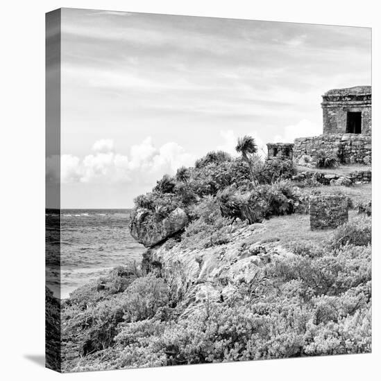 ¡Viva Mexico! Square Collection - Ancient Mayan Fortress in Riviera Maya II - Tulum-Philippe Hugonnard-Stretched Canvas