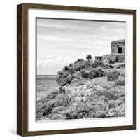 ¡Viva Mexico! Square Collection - Ancient Mayan Fortress in Riviera Maya II - Tulum-Philippe Hugonnard-Framed Photographic Print