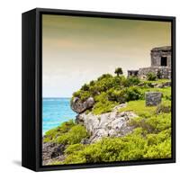 ¡Viva Mexico! Square Collection - Ancient Mayan Fortress in Riviera Maya III - Tulum-Philippe Hugonnard-Framed Stretched Canvas