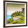 ¡Viva Mexico! Square Collection - Ancient Mayan Fortress in Riviera Maya III - Tulum-Philippe Hugonnard-Framed Photographic Print