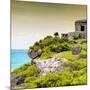 ¡Viva Mexico! Square Collection - Ancient Mayan Fortress in Riviera Maya III - Tulum-Philippe Hugonnard-Mounted Photographic Print