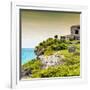 ¡Viva Mexico! Square Collection - Ancient Mayan Fortress in Riviera Maya III - Tulum-Philippe Hugonnard-Framed Photographic Print