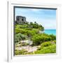 ¡Viva Mexico! Square Collection - Ancient Mayan Fortress in Riviera Maya IV - Tulum-Philippe Hugonnard-Framed Photographic Print