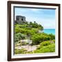 ¡Viva Mexico! Square Collection - Ancient Mayan Fortress in Riviera Maya IV - Tulum-Philippe Hugonnard-Framed Photographic Print