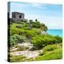 ¡Viva Mexico! Square Collection - Ancient Mayan Fortress in Riviera Maya IV - Tulum-Philippe Hugonnard-Stretched Canvas
