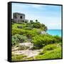 ¡Viva Mexico! Square Collection - Ancient Mayan Fortress in Riviera Maya IV - Tulum-Philippe Hugonnard-Framed Stretched Canvas