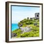 ¡Viva Mexico! Square Collection - Ancient Mayan Fortress in Riviera Maya - Tulum-Philippe Hugonnard-Framed Photographic Print