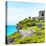¡Viva Mexico! Square Collection - Ancient Mayan Fortress in Riviera Maya - Tulum-Philippe Hugonnard-Stretched Canvas