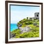 ¡Viva Mexico! Square Collection - Ancient Mayan Fortress in Riviera Maya - Tulum-Philippe Hugonnard-Framed Photographic Print