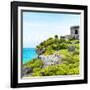 ¡Viva Mexico! Square Collection - Ancient Mayan Fortress in Riviera Maya - Tulum-Philippe Hugonnard-Framed Photographic Print