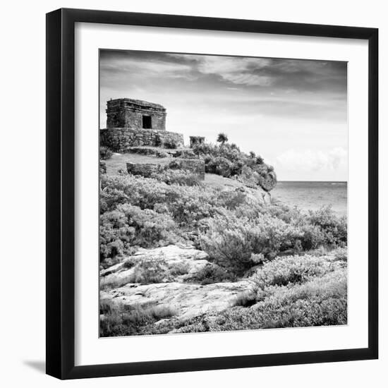 ¡Viva Mexico! Square Collection - Ancient Mayan Fortress in Riviera Maya V - Tulum-Philippe Hugonnard-Framed Photographic Print