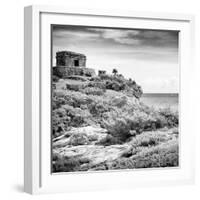 ¡Viva Mexico! Square Collection - Ancient Mayan Fortress in Riviera Maya V - Tulum-Philippe Hugonnard-Framed Photographic Print