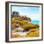 ¡Viva Mexico! Square Collection - Ancient Mayan Fortress in Riviera Maya VI - Tulum-Philippe Hugonnard-Framed Photographic Print