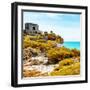 ¡Viva Mexico! Square Collection - Ancient Mayan Fortress in Riviera Maya VI - Tulum-Philippe Hugonnard-Framed Photographic Print