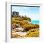 ¡Viva Mexico! Square Collection - Ancient Mayan Fortress in Riviera Maya VI - Tulum-Philippe Hugonnard-Framed Photographic Print
