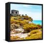 ¡Viva Mexico! Square Collection - Ancient Mayan Fortress in Riviera Maya VI - Tulum-Philippe Hugonnard-Framed Stretched Canvas