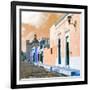 ¡Viva Mexico! Square Collection - Beautiful Colorful Street in Campeche IV-Philippe Hugonnard-Framed Photographic Print