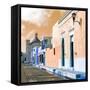 ¡Viva Mexico! Square Collection - Beautiful Colorful Street in Campeche IV-Philippe Hugonnard-Framed Stretched Canvas