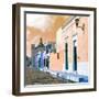 ¡Viva Mexico! Square Collection - Beautiful Colorful Street in Campeche IV-Philippe Hugonnard-Framed Photographic Print