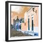 ¡Viva Mexico! Square Collection - Beautiful Colorful Street in Campeche IV-Philippe Hugonnard-Framed Photographic Print