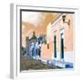 ¡Viva Mexico! Square Collection - Beautiful Colorful Street in Campeche IV-Philippe Hugonnard-Framed Photographic Print