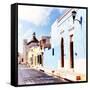 ¡Viva Mexico! Square Collection - Beautiful Colorful Street in Campeche V-Philippe Hugonnard-Framed Stretched Canvas