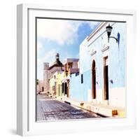 ¡Viva Mexico! Square Collection - Beautiful Colorful Street in Campeche V-Philippe Hugonnard-Framed Photographic Print