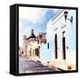 ¡Viva Mexico! Square Collection - Beautiful Colorful Street in Campeche V-Philippe Hugonnard-Framed Stretched Canvas