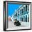 ¡Viva Mexico! Square Collection - Black VW Beetle and Blue Architecture in Campeche-Philippe Hugonnard-Framed Photographic Print