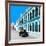 ¡Viva Mexico! Square Collection - Black VW Beetle and Blue Architecture in Campeche-Philippe Hugonnard-Framed Photographic Print