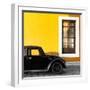 ¡Viva Mexico! Square Collection - Black VW Beetle Car with Gold Street Wall-Philippe Hugonnard-Framed Photographic Print