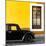 ¡Viva Mexico! Square Collection - Black VW Beetle Car with Gold Street Wall-Philippe Hugonnard-Mounted Photographic Print
