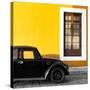 ¡Viva Mexico! Square Collection - Black VW Beetle Car with Gold Street Wall-Philippe Hugonnard-Stretched Canvas