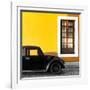 ¡Viva Mexico! Square Collection - Black VW Beetle Car with Gold Street Wall-Philippe Hugonnard-Framed Photographic Print