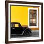 ¡Viva Mexico! Square Collection - Black VW Beetle Car with Gold Street Wall-Philippe Hugonnard-Framed Photographic Print