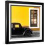 ¡Viva Mexico! Square Collection - Black VW Beetle Car with Gold Street Wall-Philippe Hugonnard-Framed Photographic Print