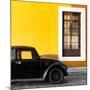 ¡Viva Mexico! Square Collection - Black VW Beetle Car with Gold Street Wall-Philippe Hugonnard-Mounted Photographic Print