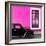 ¡Viva Mexico! Square Collection - Black VW Beetle Car with Pink Street Wall-Philippe Hugonnard-Framed Photographic Print