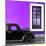 ¡Viva Mexico! Square Collection - Black VW Beetle Car with Purple Street Wall-Philippe Hugonnard-Mounted Photographic Print