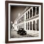 ¡Viva Mexico! Square Collection - Black VW Beetle in Campeche II-Philippe Hugonnard-Framed Photographic Print